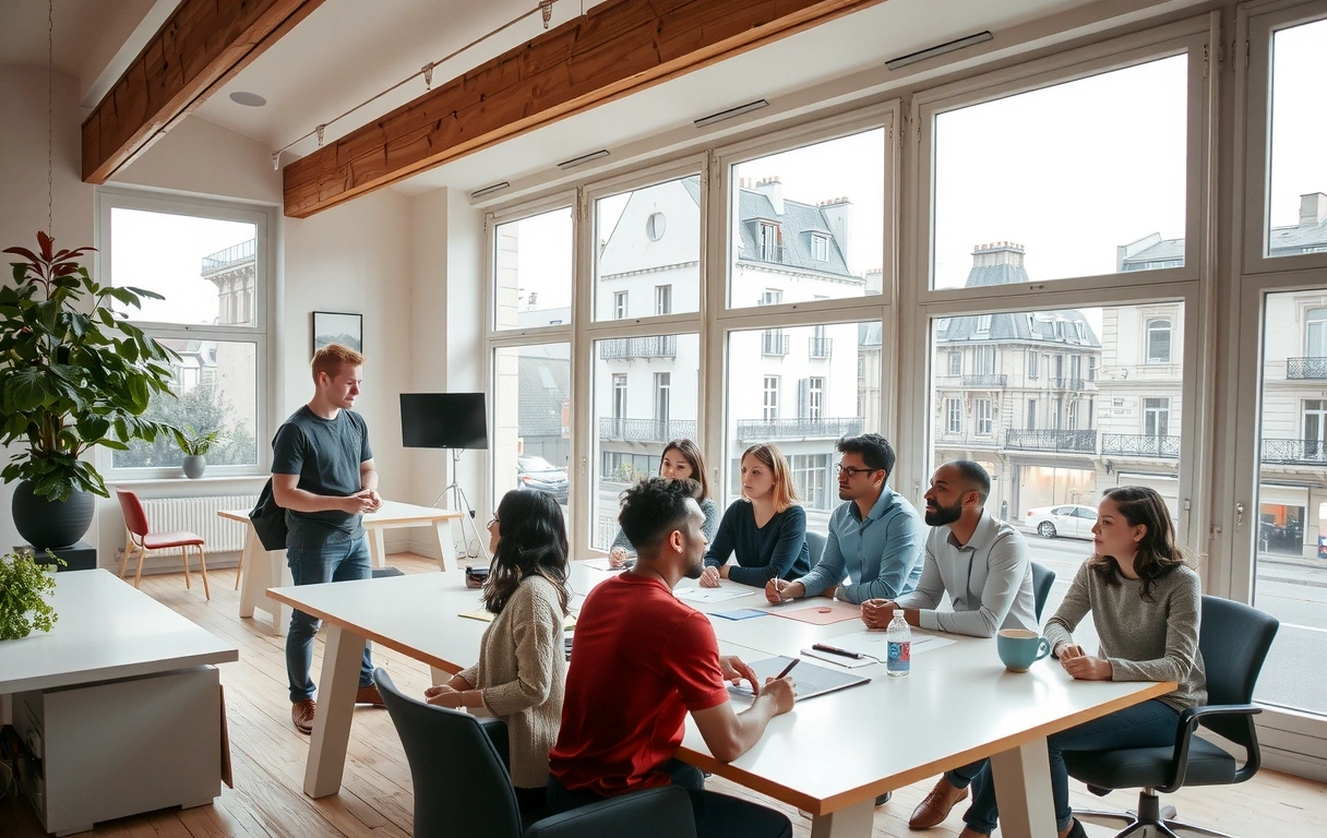 Scalexo team in their Parisian office