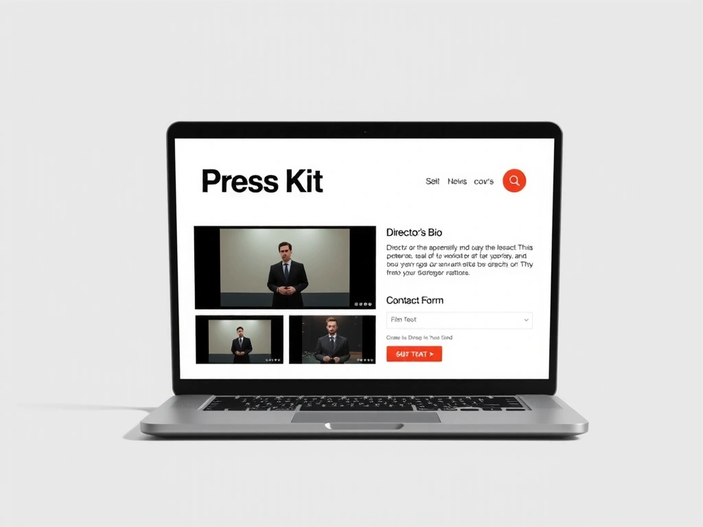 Digital press kit for a film festival submission.